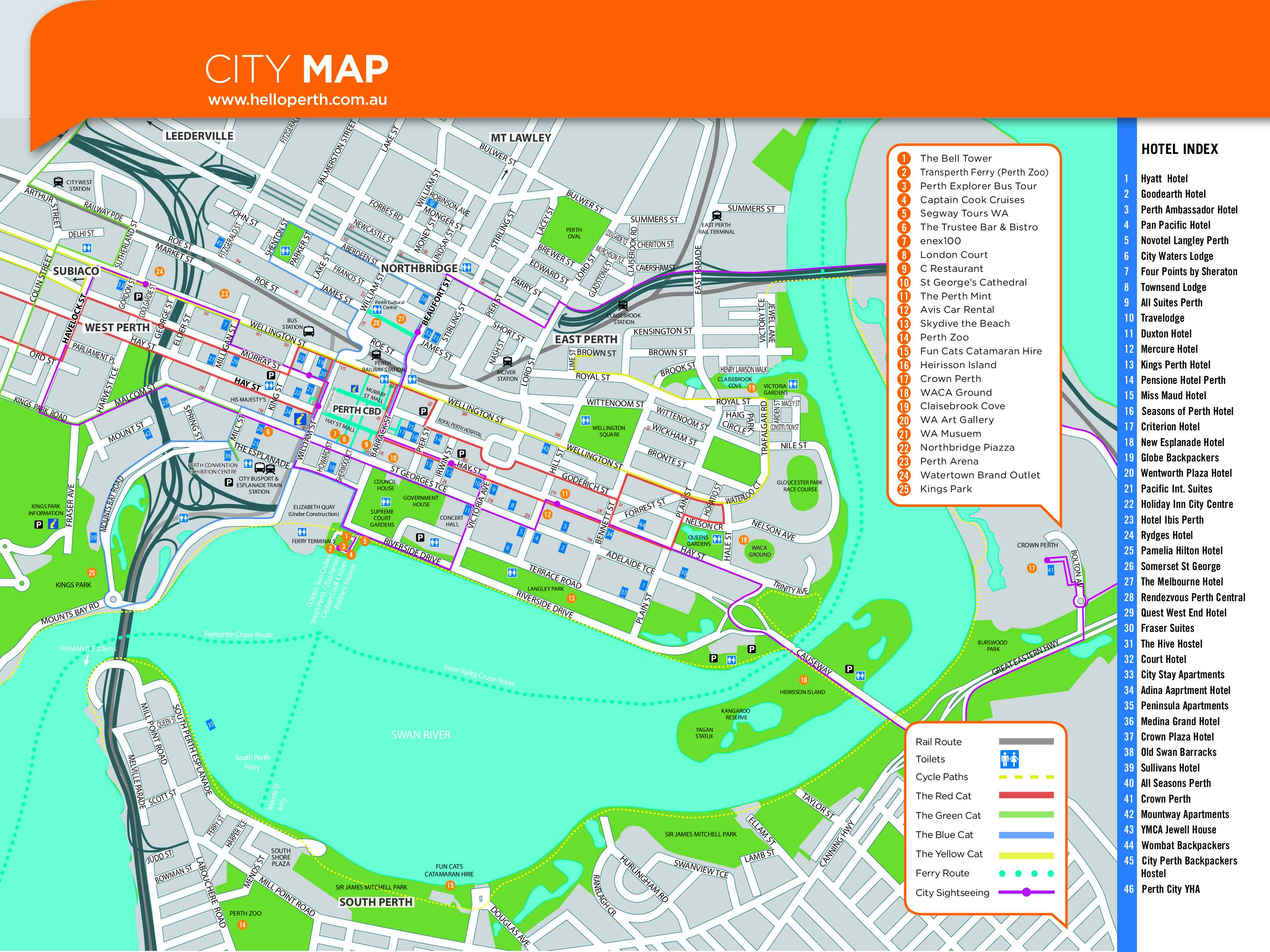 Perth City Map